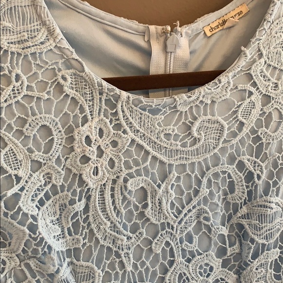 All over lace baby blue dress - Picture 6 of 8